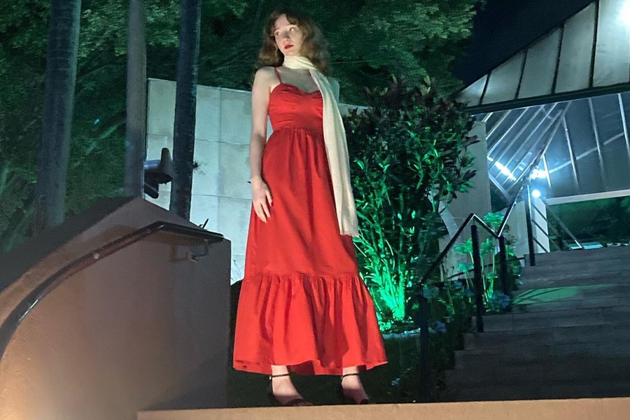 Zara red deals dress 2019